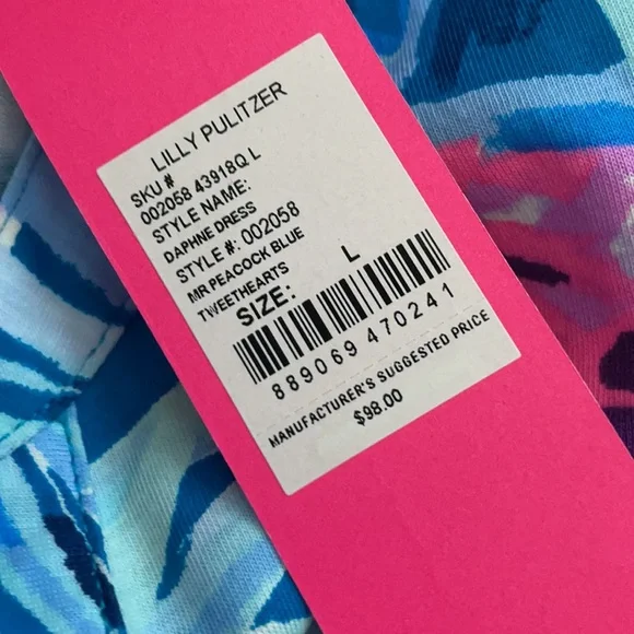 LP Daphne Dress Mr Peacock Blue Tweethearts - L - Picture 11 of 13